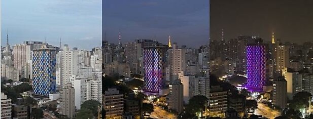 Необычный LED-фасад  отеля в Сан-Паулу