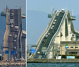 Это не американские горки, а мост в Японии