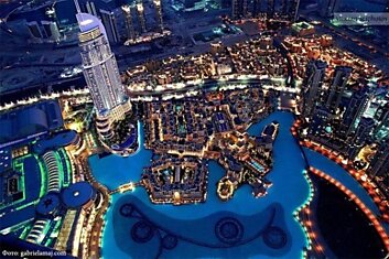 Ночной Дубай, Объединенные Арабские Эмираты.