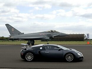 Bugatti Veyron и Euro Fighter