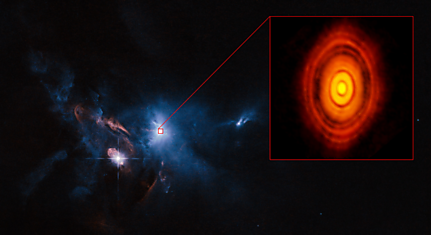 Кольца в протопланетном диске молодой звезды могут указывать на формирование планет