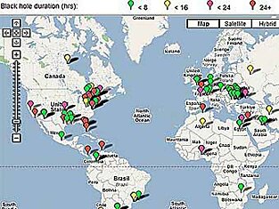 Ученые обнаружили в интернете черные дыры