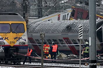 В Бельгии столкнулись поезда (13 фото + текст)
