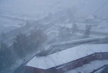 В Красноярске выпал снег