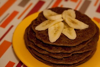 Шоколадные панкейки (оладушки).