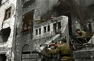 Цветные фотографии Советской Армии времен Великой Отечественной Войны