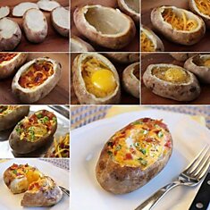 Это простое блюдо достойно королевского стола: аппетитный запеченный картофель с яйцом.