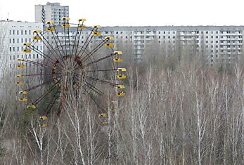 Заброшенный город Припять, недалеко от Чернобыльской АЭС