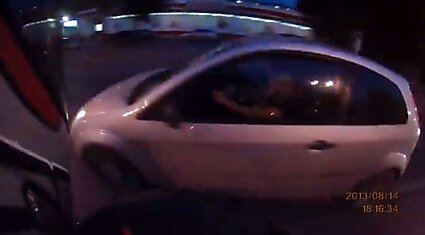 Нападение байкеров на автомобилиста (видео)