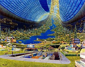 Как должны были выглядеть космические поселения из 70-х годов