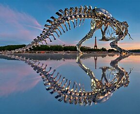 Гигантский ящер на берегу Сены в Париже - проект Филиппа Паскуа