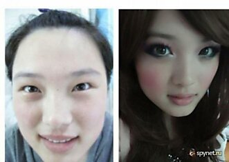 Китайские девочки и искусство макияжа (34 фото)