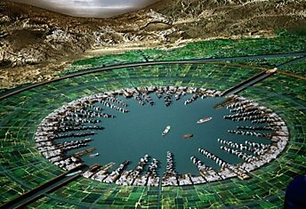 Плавающий город Hydropolis в долине Нила