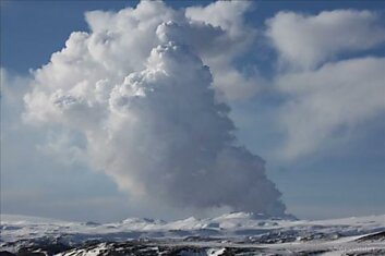 Извержение вулкана во льдах (30 фотографии)