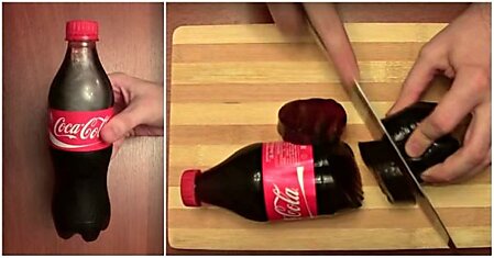 Он разрезал бутылку «Кока-Колы»… Ты будешь в восторге, увидев этот фокус!
