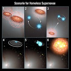 Астрономы изучили необычные сверхновые в нетипичных местах вне галактик