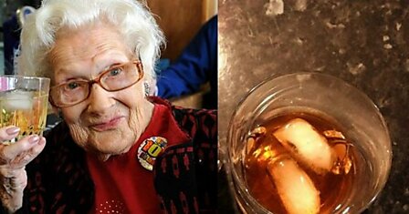Она выпивала 1 стакан виски ежедневно, чтобы к 100-летнему юбилею чувствовать себя превосходно!