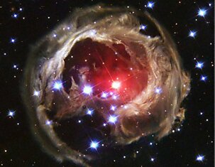 V838 Единорога: видео взрыва звезды, собранное из фотографий телескопа Хаббл за 4 года