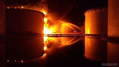Ливия, огонь "из-под контроля" на складе горючего в Триполи